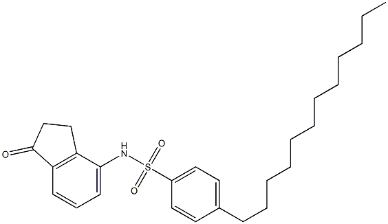 4-(p-ドデシルフェニルスルホニルアミノ)-1-インダノン 化学構造式
