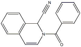 1,2-ジヒドロ-2-ベンゾイルイソキノリン-1-カルボニトリル 化学構造式