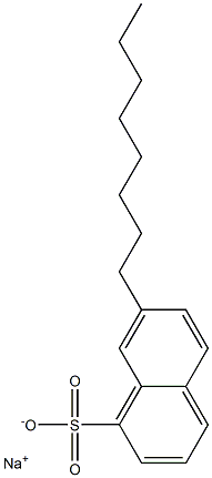 7-オクチル-1-ナフタレンスルホン酸ナトリウム 化学構造式