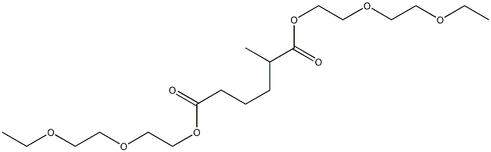 2-メチルアジピン酸ビス[2-(2-エトキシエトキシ)エチル] 化学構造式