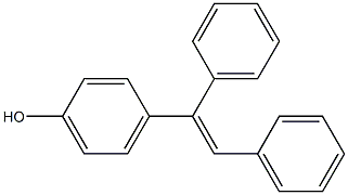 (E)-1-(4-ヒドロキシフェニル)-1,2-ジフェニルエテン 化学構造式