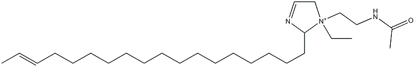 1-[2-(アセチルアミノ)エチル]-1-エチル-2-(16-オクタデセニル)-3-イミダゾリン-1-イウム 化学構造式