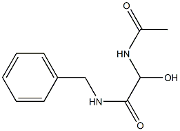 2-アセチルアミノ-2-ヒドロキシ-N-ベンジルアセトアミド 化学構造式