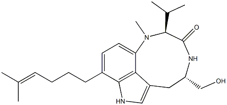 (2S,5S)-1,2,4,5,6,8-Hexahydro-9-(5-methyl-4-hexenyl)-5-hydroxymethyl-2-isopropyl-1-methyl-3H-pyrrolo[4,3,2-gh]-1,4-benzodiazonin-3-one