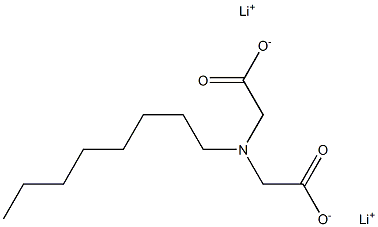 オクチルイミノ二酢酸ジリチウム 化学構造式