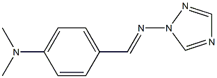1-(p-ジメチルアミノベンジリデン)アミノ-1H-1,2,4-トリアゾール 化学構造式