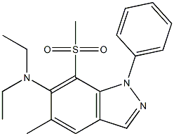 1-Phenyl-5-methyl-7-(methylsulfonyl)-N,N-diethyl-1H-indazol-6-amine