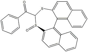 (R)-4-ベンゾイルジナフト[2,1-d:1',2'-f][1,3]ジチエピン3-オキシド 化学構造式