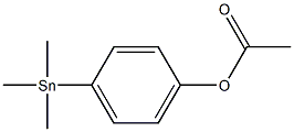 (4-アセトキシフェニル)トリメチルスタンナン 化学構造式