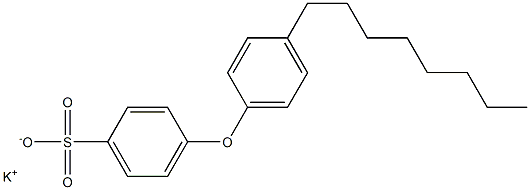 4-(4-オクチルフェノキシ)ベンゼンスルホン酸カリウム 化学構造式