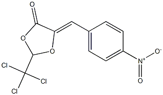 (5Z)-2-(トリクロロメチル)-5-(4-ニトロベンジリデン)-1,3-ジオキソラン-4-オン 化学構造式