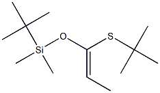 (Z)-1-tert-ブチルチオ-1-(tert-ブチルジメチルシリルオキシ)-1-プロペン 化学構造式