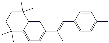 2-[(E)-1-(4-メチルフェニル)-1-プロペン-2-イル]-5,6,7,8-テトラヒドロ-5,5,8,8-テトラメチルナフタレン 化学構造式