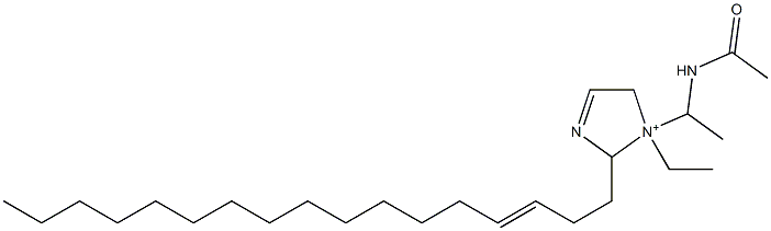 1-[1-(アセチルアミノ)エチル]-1-エチル-2-(3-ヘプタデセニル)-3-イミダゾリン-1-イウム 化学構造式