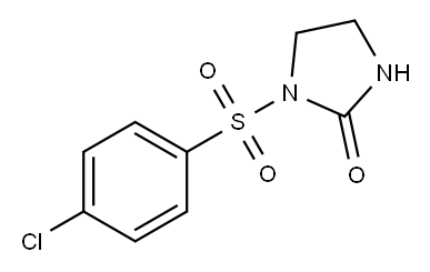 1-[(p-クロロフェニル)スルホニル]-2-イミダゾリジノン 化学構造式