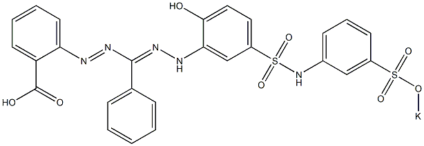 5-(2-Carboxyphenyl)-1-[2-hydroxy-5-[N-(3-potassiooxysulfonylphenyl)sulfamoyl]phenyl]-3-phenylformazan