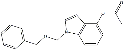 4-アセトキシ-1-(ベンジルオキシメチル)-1H-インドール 化学構造式