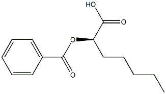 (R)-2-ベンゾイルオキシヘプタン酸 化学構造式