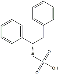 [S,(+)]-2,3-ジフェニル-1-プロパンスルホン酸 化学構造式