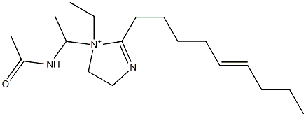 1-[1-(アセチルアミノ)エチル]-1-エチル-2-(5-ノネニル)-2-イミダゾリン-1-イウム 化学構造式
