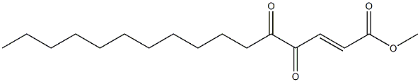 (2E)-4,5-ジオキソ-2-ヘキサデセン酸メチル 化学構造式