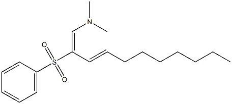 (1E,3E)-N,N-ジメチル-2-(フェニルスルホニル)-1,3-ウンデカジエン-1-アミン 化学構造式