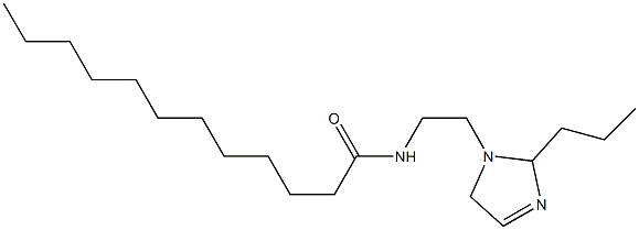 1-(2-ラウロイルアミノエチル)-2-プロピル-3-イミダゾリン 化学構造式