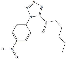 ペンチル1-(4-ニトロフェニル)-1H-テトラゾール-5-イルスルホキシド 化学構造式