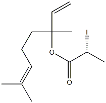2-ヨードプロピオン酸(R)-1-エテニル-1,5-ジメチル-4-ヘキセニル 化学構造式