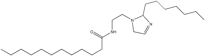 1-(2-ラウロイルアミノエチル)-2-ヘプチル-3-イミダゾリン 化学構造式