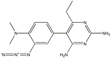 2,4-ジアミノ-6-エチル-5-(3-アジド-4-(ジメチルアミノ)フェニル)ピリミジン 化学構造式