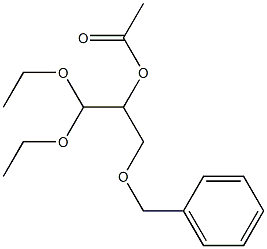 2-アセチルオキシ-3-ベンジルオキシプロピオンアルデヒドジエチルアセタール 化学構造式