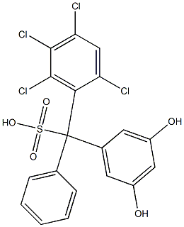 (2,4,5,6-Tetrachlorophenyl)(3,5-dihydroxyphenyl)phenylmethanesulfonic acid