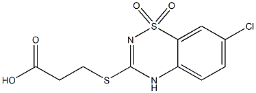 3-[(2-Carboxyethyl)thio]-7-chloro-4H-1,2,4-benzothiadiazine 1,1-dioxide