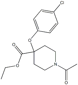 1-Acetyl-4-(4-chlorophenoxy)-4-piperidinecarboxylic acid ethyl ester