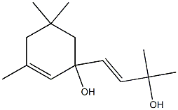 1-[(Z)-3-ヒドロキシ-3-メチル-1-ブテニル]-3,5,5-トリメチル-2-シクロヘキセン-1-オール 化学構造式