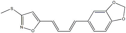 5-[(1E,3E)-4-[3,4-メチレンジオキシフェニル]-1,3-ブタジエニル]-3-(メチルチオ)イソオキサゾール 化学構造式