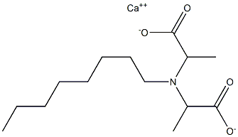 2,2'-(オクチルイミノ)ビス(プロピオン酸)カルシウム 化学構造式