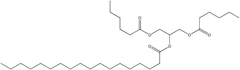 1-O,3-O-ジカプロイル-2-ステアロイルグリセロール 化学構造式