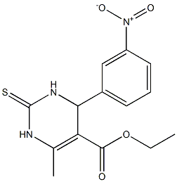 1,2,3,4-Tetrahydro-2-thioxo-4-(3-nitrophenyl)-6-methylpyrimidine-5-carboxylic acid ethyl ester