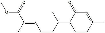 (E)-2,6-Dimethyl-6-(2-oxo-4-methyl-3-cyclohexenyl)-2-hexenoic acid methyl ester Struktur