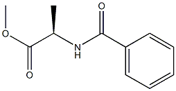 (R)-2-(ベンゾイルアミノ)プロピオン酸メチル 化学構造式