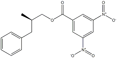 (-)-3,5-ジニトロ安息香酸(R)-2-メチル-3-フェニルプロピル 化学構造式