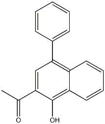 2-アセチル-4-フェニル-1-ナフトール 化学構造式