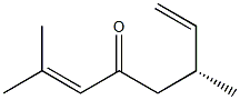 [R,(-)]-2,6-ジメチル-2,7-オクタジエン-4-オン 化学構造式