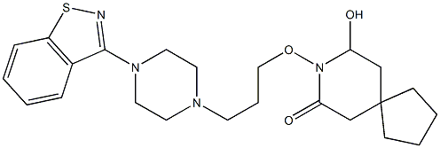 8-[3-[4-(1,2-Benzisothiazol-3-yl)-1-piperazinyl]propyloxy]-9-hydroxy-8-azaspiro[4.5]decan-7-one