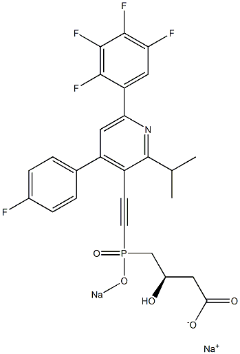 (3R)-4-[[[4-(4-Fluorophenyl)-2-isopropyl-6-(2,3,4,5-tetrafluorophenyl)-3-pyridinyl]ethynyl]sodiooxyphosphinyl]-3-hydroxybutyric acid sodium salt