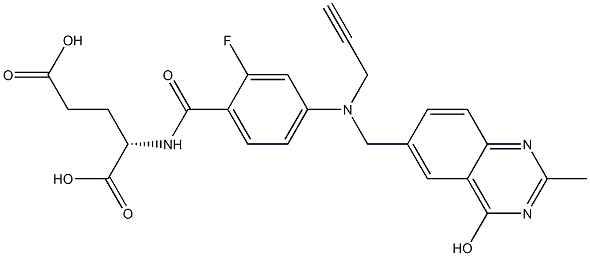 (2S)-2-[2-Fluoro-4-[N-(4-hydroxy-2-methyl-6-quinazolinylmethyl)-N-(2-propynyl)amino]benzoylamino]glutaric acid