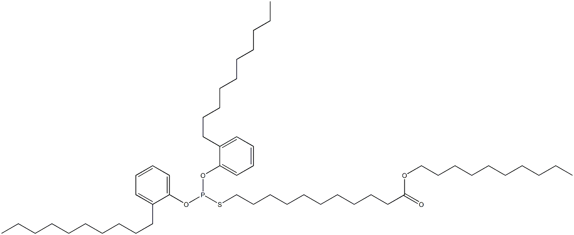 Thiophosphorous acid O,O-bis(2-decylphenyl)S-(11-decyloxy-11-oxoundecyl) ester