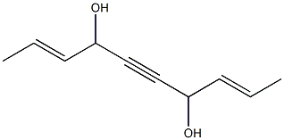 (2E,8E)-2,8-デカジエン-5-イン-4,7-ジオール 化学構造式